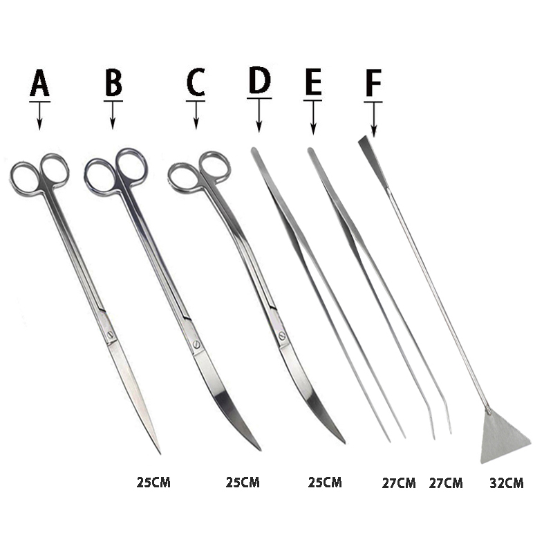 Planted Aquarium Tool Kit - Aquarium scissors tweezers set stainless steel