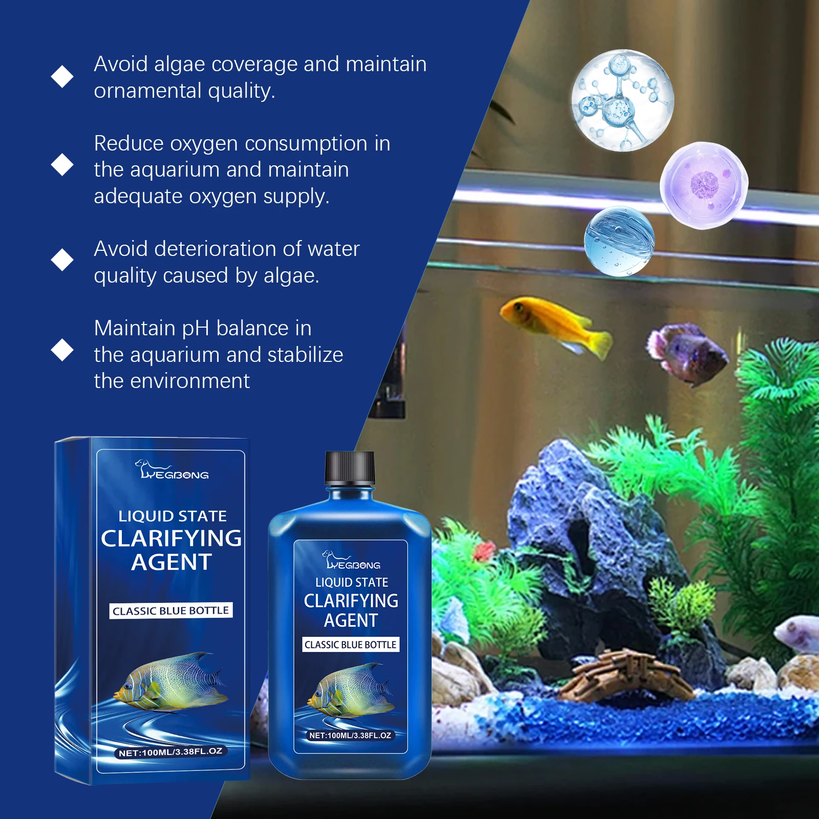 Aquarium Water Clarifier Fish  – Aquarium Plant Liquid Fertilizer recenzja i cena